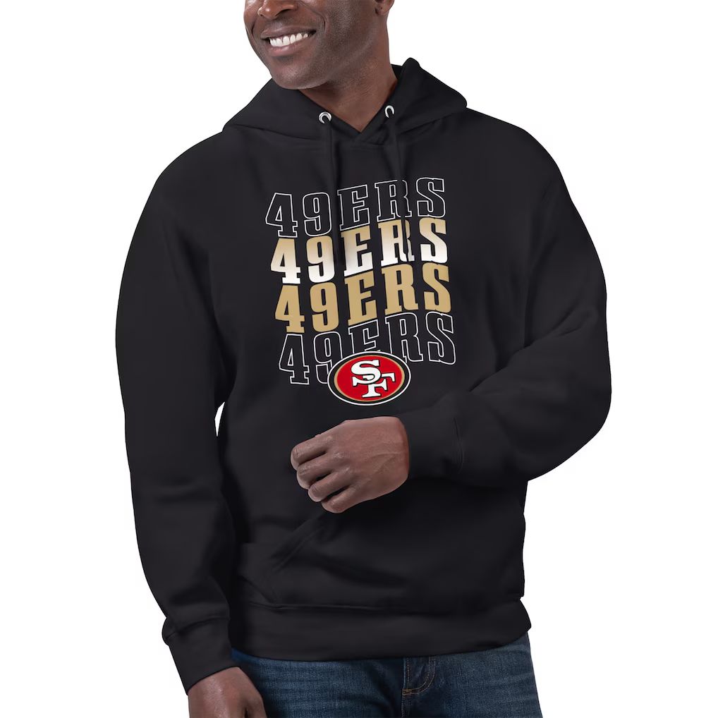 Men 2026 NFL San Francisco 49ers black Hoodie hooded style 01